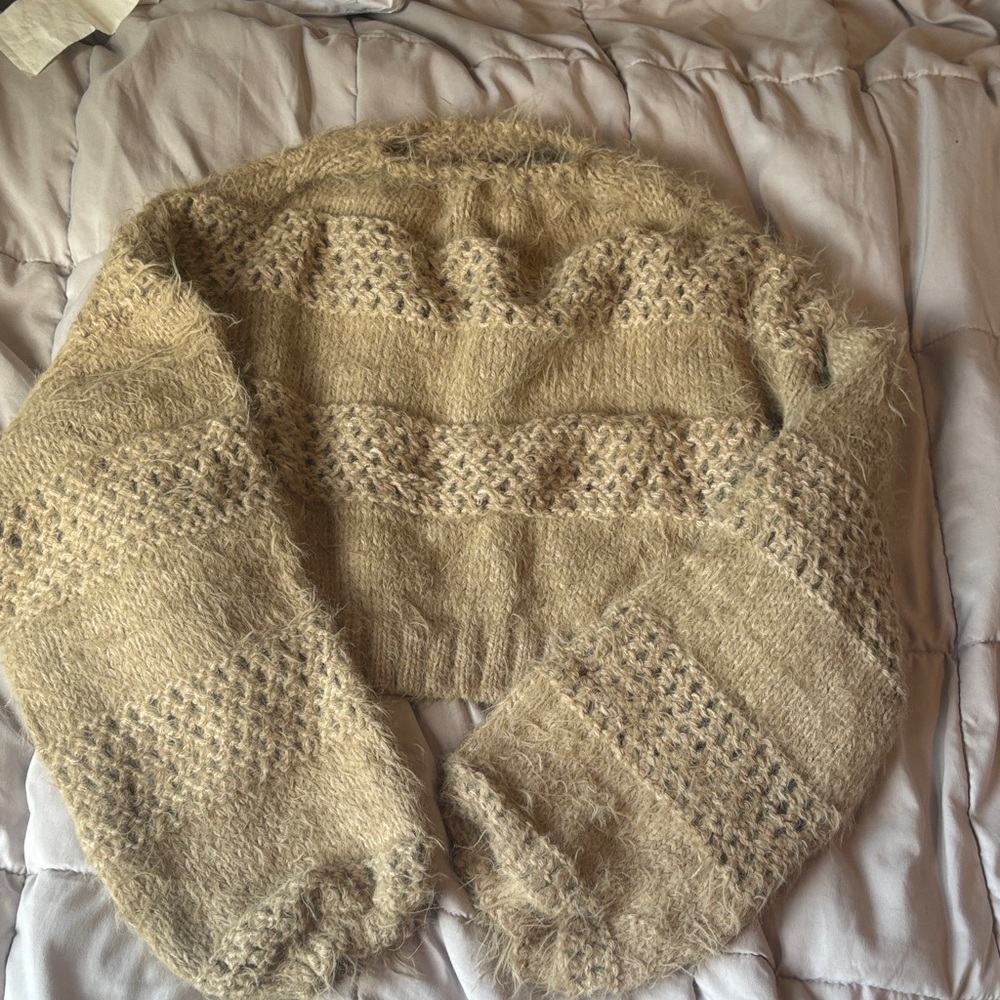 Cupshe Textured Beige Shrug